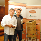 27 maggio 2010 - Roma - Luca e Antonio Cabrini durante la registrazione di uno spot per Comieco