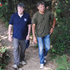 10 luglio 2010 - Le Cinque Terre (SP) - Luca Pagliari con Franco Bonanini, Presidente del Parco delle 5 Terre, durante le riprese