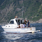 10 luglio 2010 - Le Cinque Terre (SP) - Luca a bordo di un'imbarcazione del Parco, all'interno dell'area marina protetta